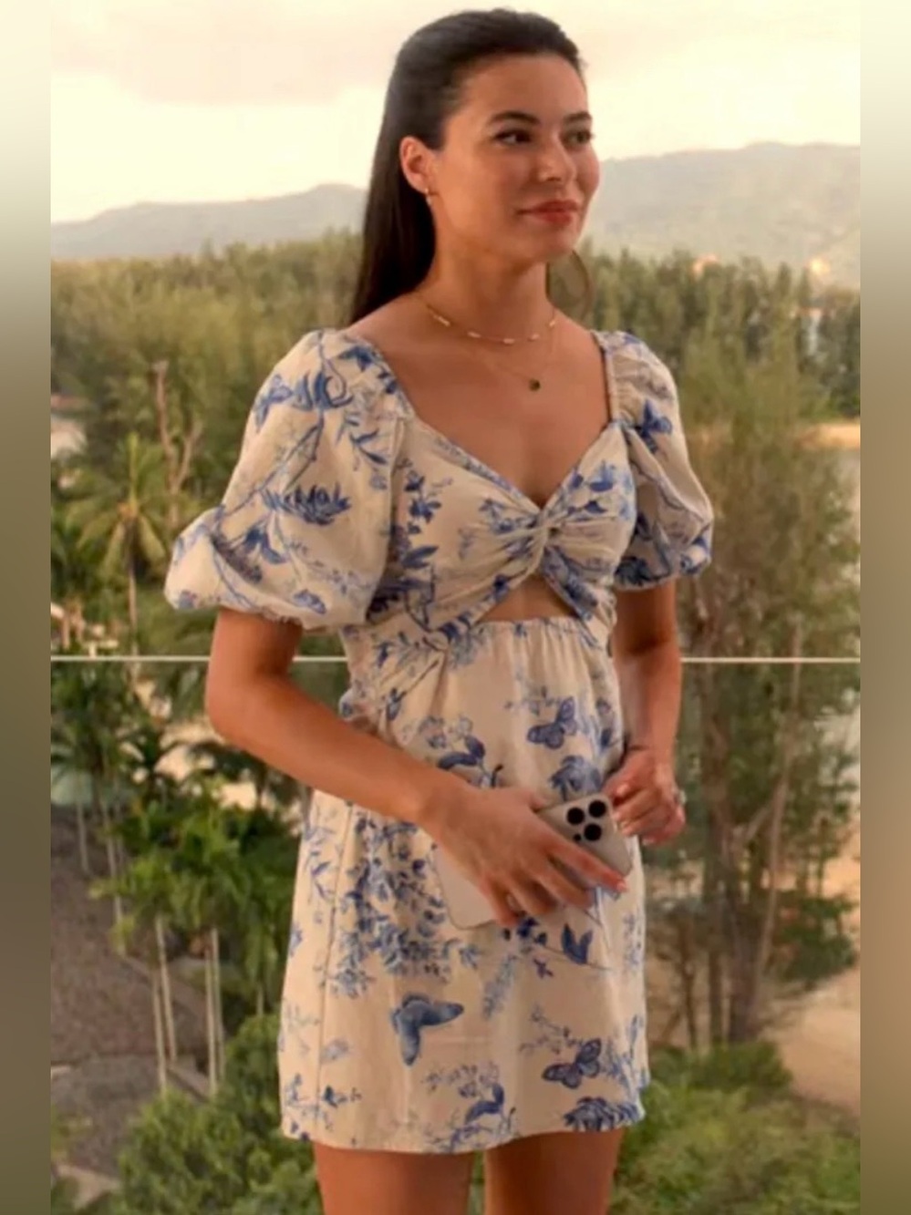 NWT H&M Linen-Blend Cut-Out Mini Dress XL - As Seen in Mother of the Bride!